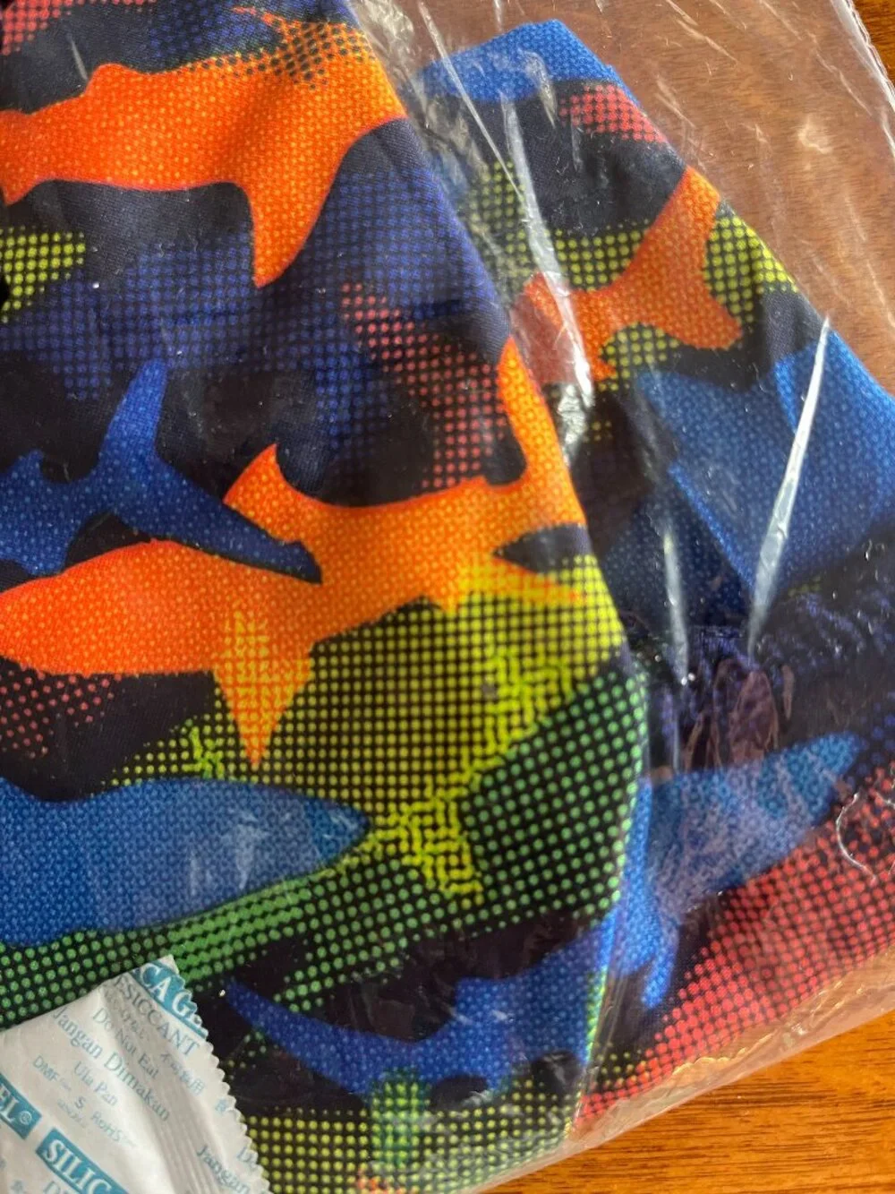 Lands' End shark swim trunks S 6-7 NWT
